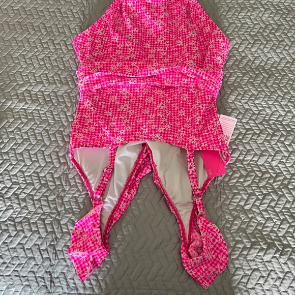 Lily Pulitzer Check You Out Aura Pink Swimsuit NWT Size 8 - Picture 8 of 13